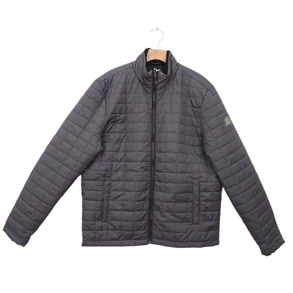 Zeroxposur Jacket Mens Large Gray Full Zip Quilted Insulated Warm Winter Outdoor